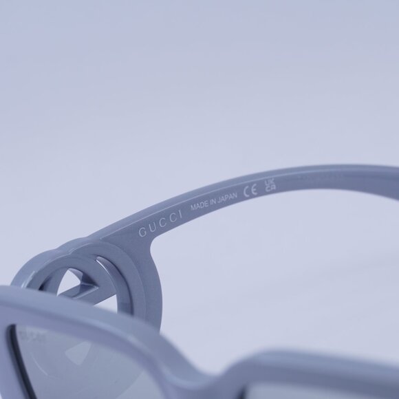 🕶️ New Gucci GG1325S 011 Sunglasses - Silver Frame, Silver Lenses - Picture 5 of 10